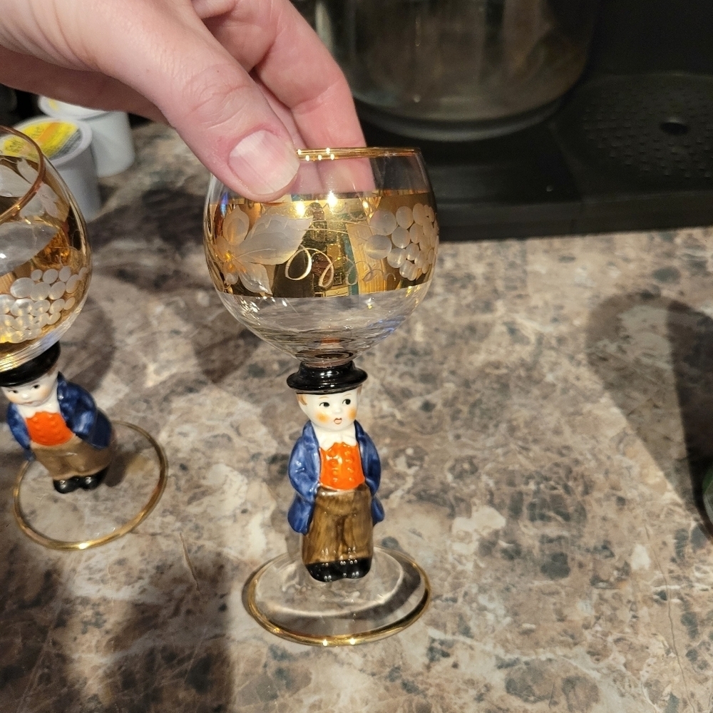 Vintage Dolly Dingle Goebel Wine Glasses only 1 - Picture 3 of 7